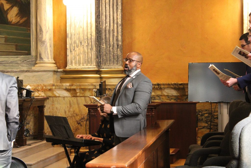 black lawyer in courtroom